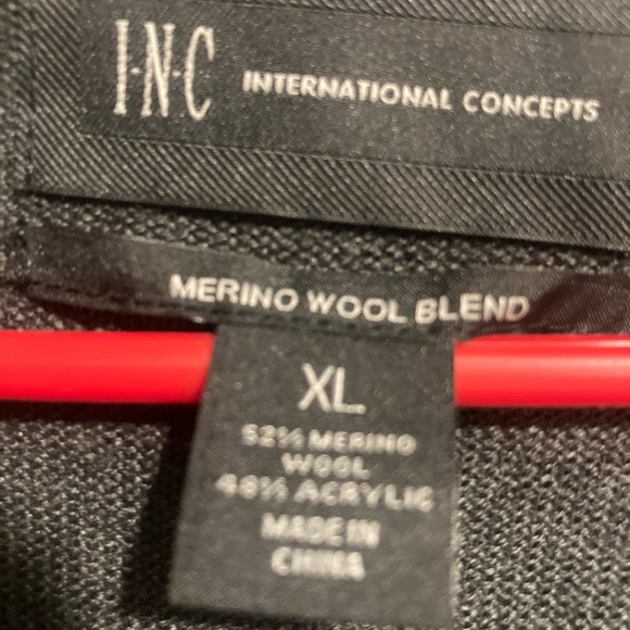 INC Marino wool blend thin sweater - Picture 5 of 8